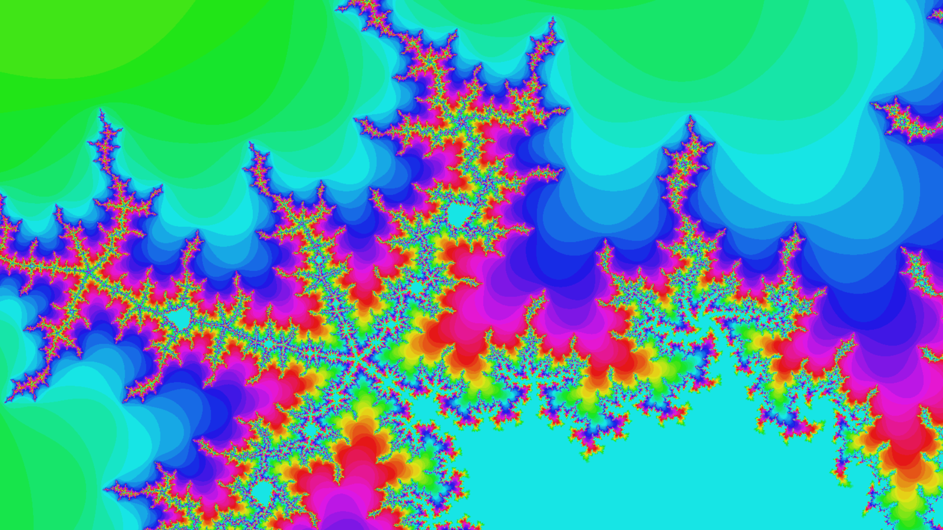 Mandelbrot set in rainbow colors