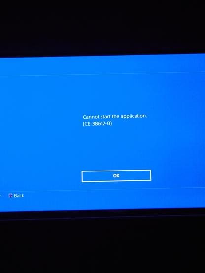 A photo of the TV with the error mentioned in the post.