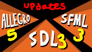 Screenshot of thumbnail, "updates Allegro 5, SDL 3, SFML 3".
