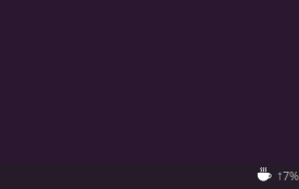 Visual indicator in the bottom right that indicates if the system should stay awake.