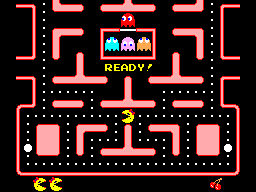 Screenshot of xfixium's port of Ms. Pac-Man for the SEGA Master System