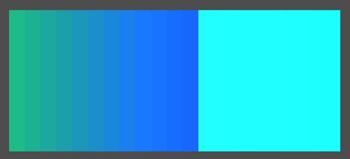 Screenshot of a gradient being generated automatically based on a pre-defined start and end colour.