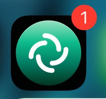 Element Messenger Icon with a badge of 1