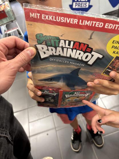 Italian Brainrot The Official Magazine Cover (in German)