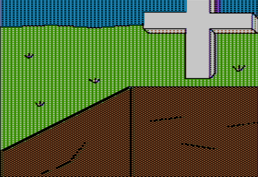 Apple II screen showing a shallow grave