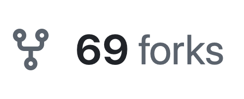 Screenshot from GitHub showing 69 forks