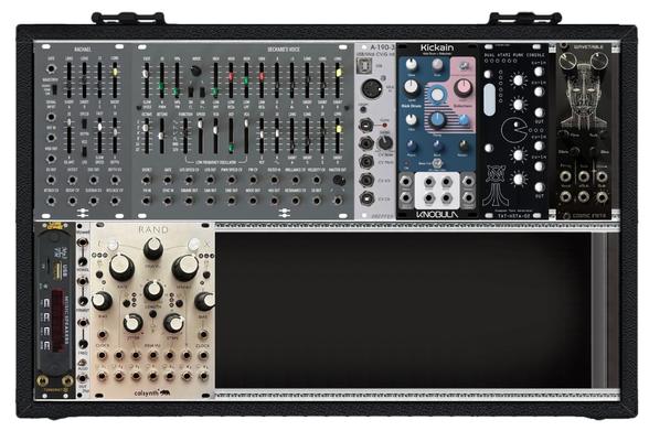 This is a mock up of the Eurorack I am putting together. I have some of these. Some I hope to acquire soon. Some may or may not exist, exciting! 