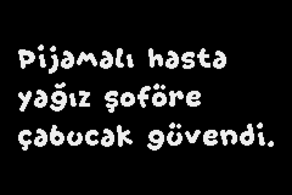 MORE - Turkish pangram