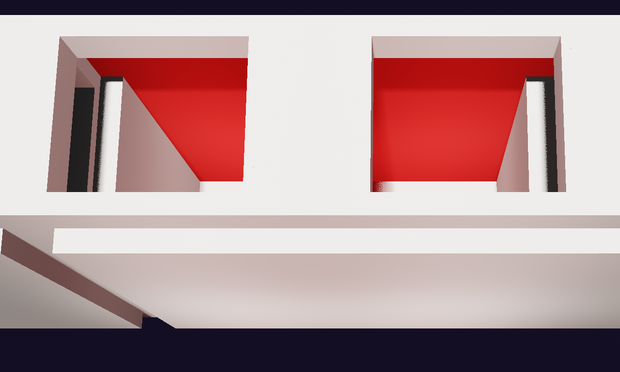 One fun effect that I personally enjoy, is, like, I made the ceiling inside of the building bright red and you didn't se