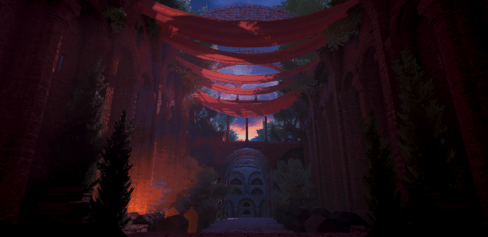 More progress on my necropolis environment, it's really starting to take shape now. All that's left is some texturing an
