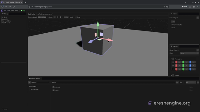 #ScreenshotSaturday Small thing, big deal for me: in Eresh Engine, a Rust game engine with an editor that runs in the br