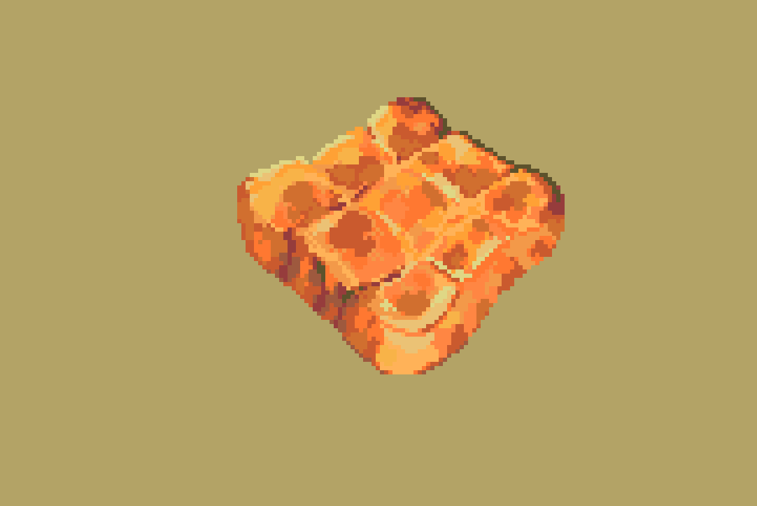 a pixel art of a french toast, sadly no visible butter