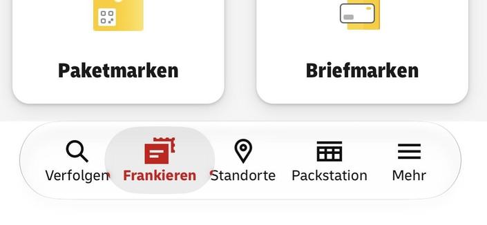 Screenshot of the DHL app cropped
to the tab bar at the bottom. The second item is selected and colorfully highlighted and the other items are muted. EXCEPT tiny bits
of the neighboring items letters inside the Liquid Glass selector which are also highlighted.