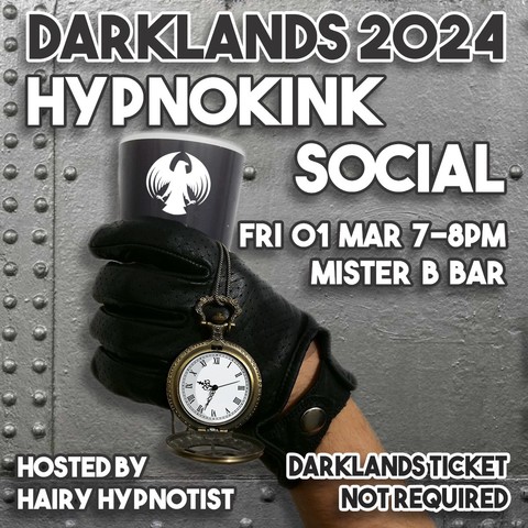 Image advertising the “Darklands 2024 Hypnokink Social”, which is on Friday (tomorrow) at 7pm