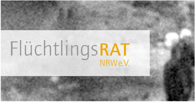 Banner vom Flüchtlingsrat NRW