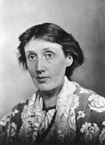 Virginia Woolf. She is a white woman with dark hair and a brocade shawl over her shoulders