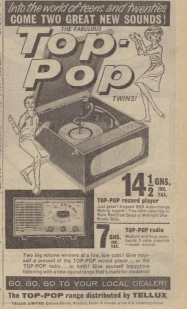 Record player advertisement
