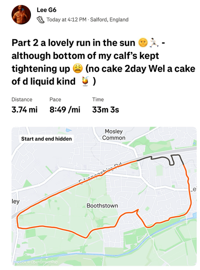 Strava run map