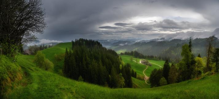 Landschaftspanorama Emmental, Schweiz