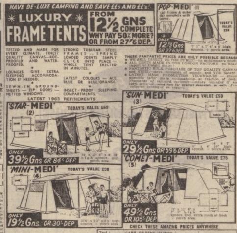 Tent advertisement