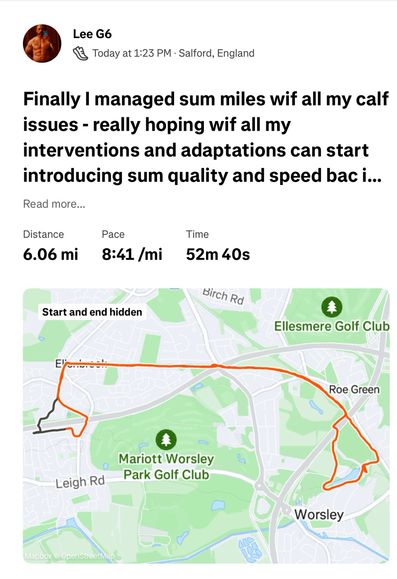 Strava run route