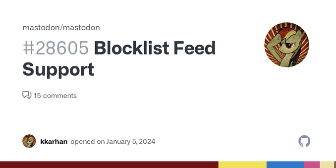 Pitch Besides manually adding a CSV file for blocks under /settings/imports , the option to automatically pull and update / overwrite blocklists would be greatly appreciated. This could also provid...