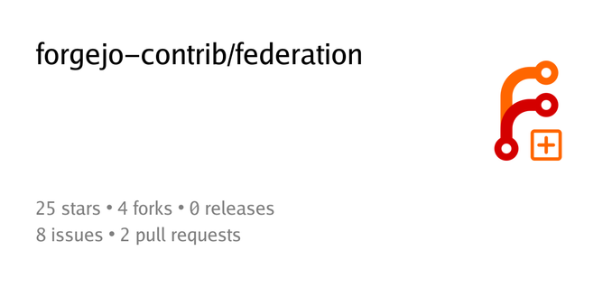 Summary card of repository forgejo-contrib/federation