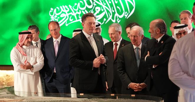 Elon Musk in Saudi Arabia last week.