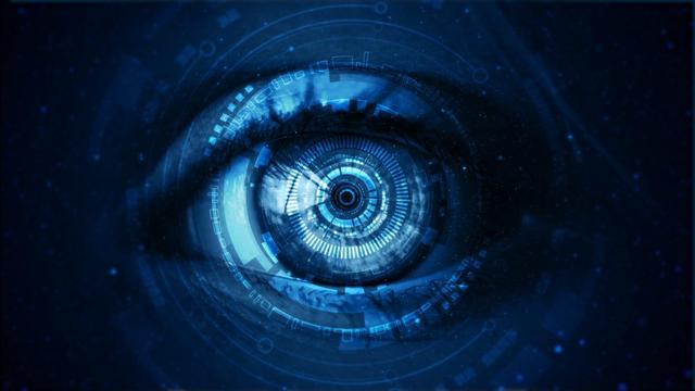 Digital illustration of an eye as an abstract representation Internet surveillance. Digital illustration of an eye as an abstract representation Internet surveillance.