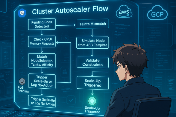 Facing Cluster Autoscaler issues in Kubernetes? Discover why your pods stay pending, explore real-world debugging tips, logs, Terraform examples, and YAML fixes. Master autoscaling in production.