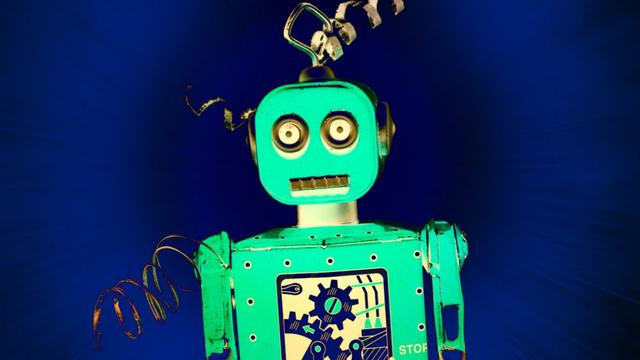 Illustration of a broken toy robot. Illustration of a broken toy robot.