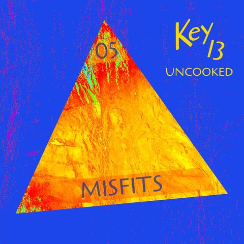 A slightly offset bright orange textured triangle overlaid on a bright blue background. It clashes, badly.