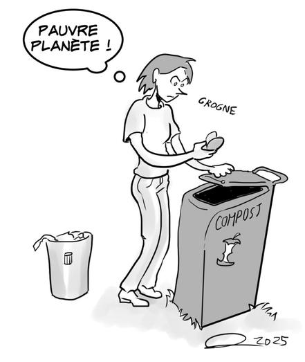 Michèle qui tente de recycler ses emballages composites