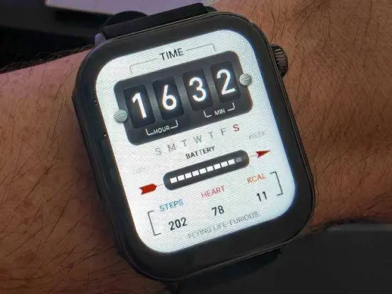Smartwatch with a custom face.