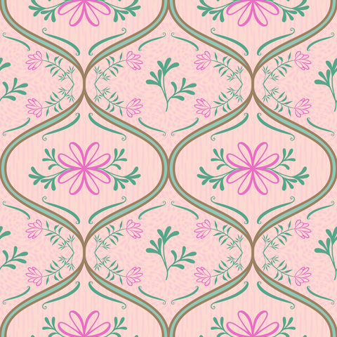 ogee pattern in pinks
