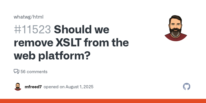 What is the issue with the HTML Standard? XSLT v1.0, which all browsers adhere to, was standardized in 1999. In the meantime, XSLT has evolved to v2.0 and v3.0, adding features, and growing apart f...