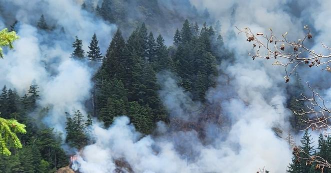 A view of the Bear Gulch wildfire in July.