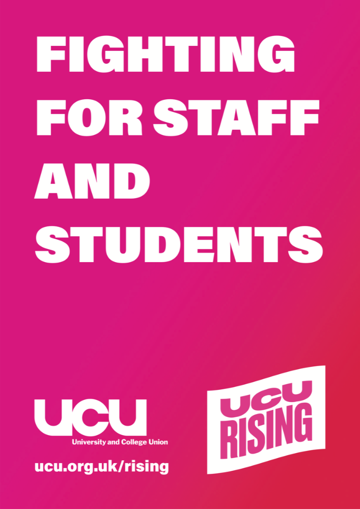 UCU poster: Fighting for Staff and Students