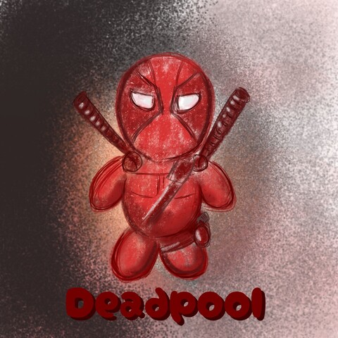 Cartoonised version of Deadpool created from my imagination. Copyright @GracelessHippo 