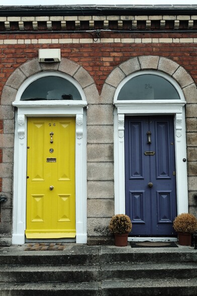 Yellow and blue doors