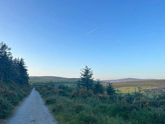 view of the Dublin Hills at sunrise