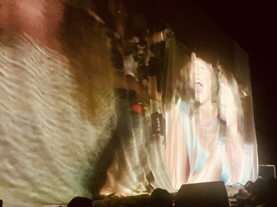 Layered Screen Projections of Feist at Cork Opera House.