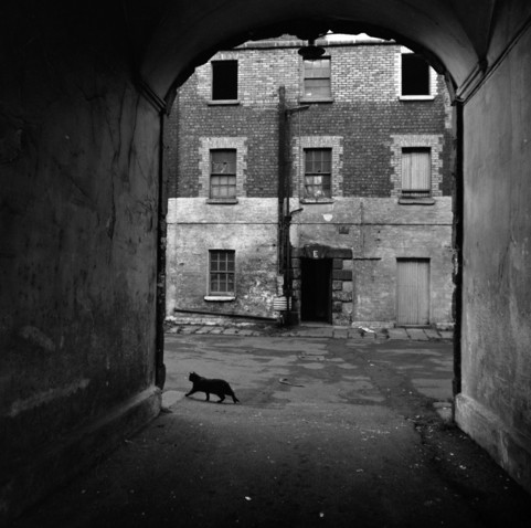 Mansion of Misery. Photo taken by Elinor Wiltshire at Dublin's Marshalsea Barracks in 1969. It was once the Four Courts Marshalsea debtors prison which features in A Cruel Mischief: The Fitzgeralds of Dublin Book Five by Lorna Peel.  The National Library of Ireland. No known copyright restrictions.