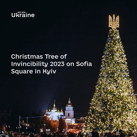 Christmas Tree of Invincibility 2023 on Sofia Square in Kyiv 