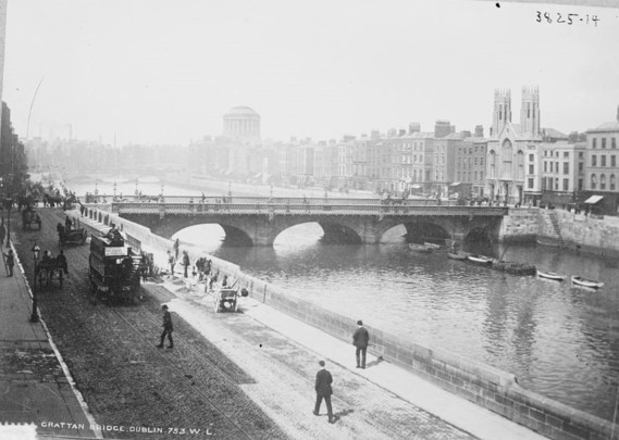 Bain News Service, Publisher. Grattan Bridge, Dublin, 753 W.L. c1915. Photograph. Retrieved from the Library of Congress.