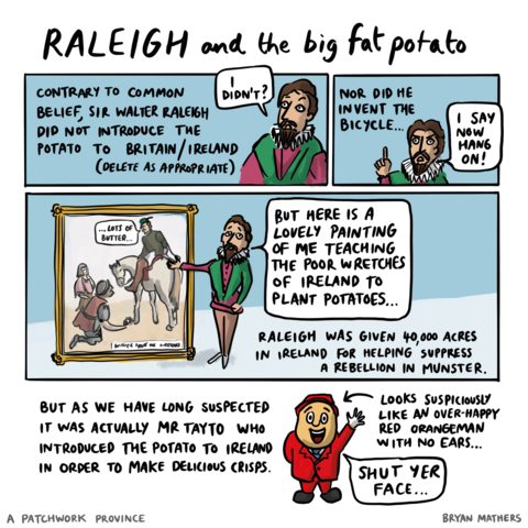 A short cartoon about Walter Raleigh. The not-inventor of potatoes...