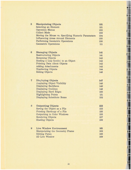 Table of contents, page iv