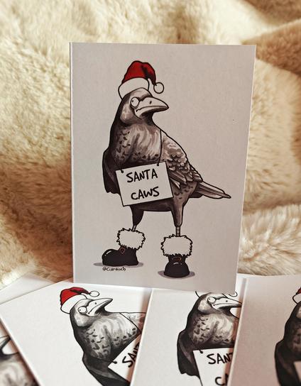 Photograph of the cards on a fluffy white background 