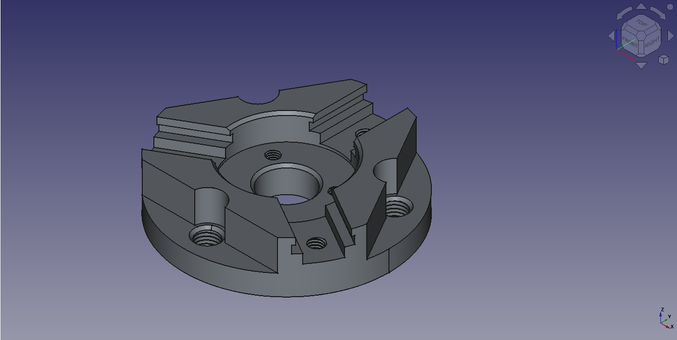 Free CAD model detailing a complicated cylinder object with multiple holes and tracks removed.