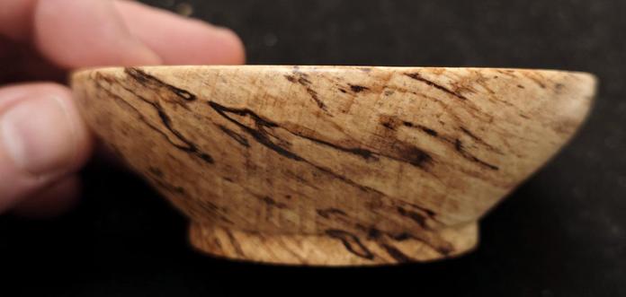 Small turned bowl in spalted beech